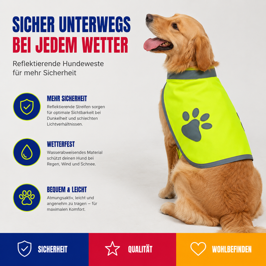 Reflektierende Hundeweste – Maximale Sichtbarkeit bei Nacht & schlechtem Wetter