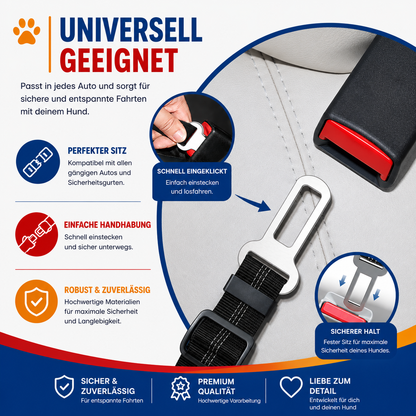 Hunde-Sicherheitsgurt fürs Auto – Verstellbar & reißfest für entspannte Fahrten