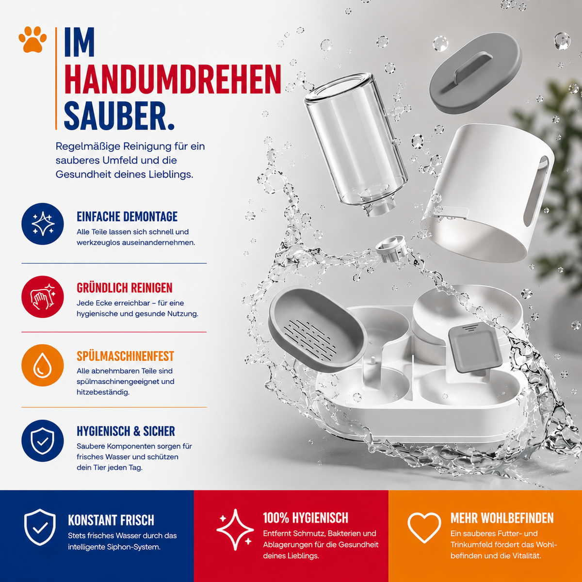 Automatischer Futter- & Wasserspender – Versorgt deine Fellnase rund um die Uhr