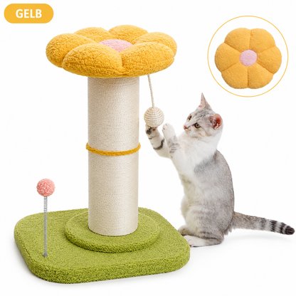 Blüten-Kratzbaum für Katzen – Stylischer Sisal-Spielturm fürs Wohnzimmer