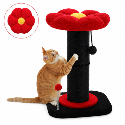 Blüten-Kratzbaum für Katzen – Stylischer Sisal-Spielturm fürs Wohnzimmer